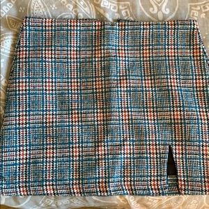 Plaid mini skirt